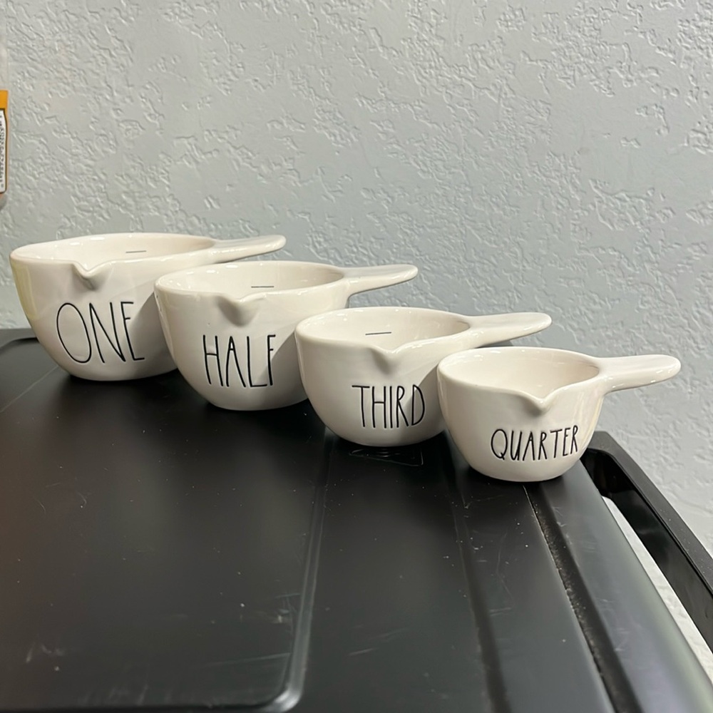 ***SOLD***Rae Dunn original white handle measuring cups